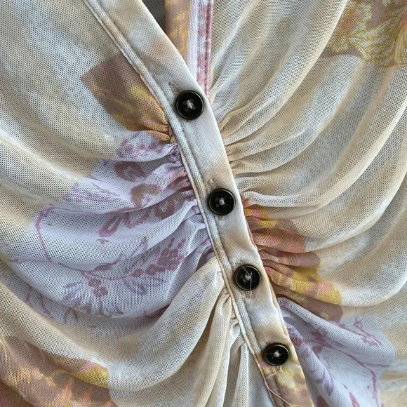 FREE PEOPLE sheer long sleeve top - Picture 5 of 8